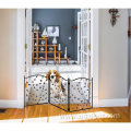 Leaf Design Metal Pet Gate Indoor Dog Fence